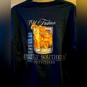 Simply Southern - Small - Men’s - Long sleeve Tee - Small - Navy - Old Fashion